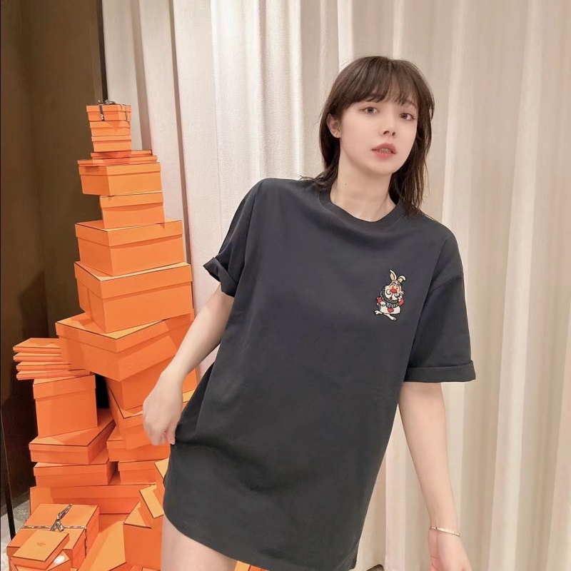 Áo Thun HIIXIIVI 100% Cotton Tay Ngắn Dáng Suông In Họa Tiết Trẻ Trung Thời Trang Unisex Size 5XL