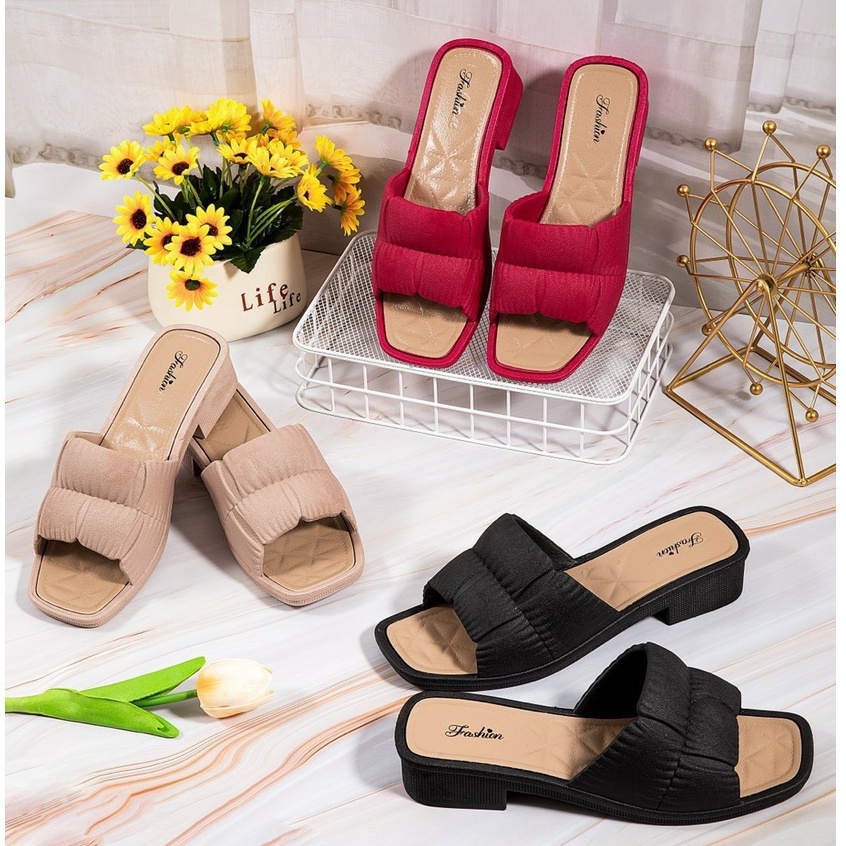 DÉP NỮ - DÉP CAO SU DẺO ĐÚC LIỀN KHỐI ĐI MƯA KHÔNG NGẤM NƯỚC ĐẾ 3CM