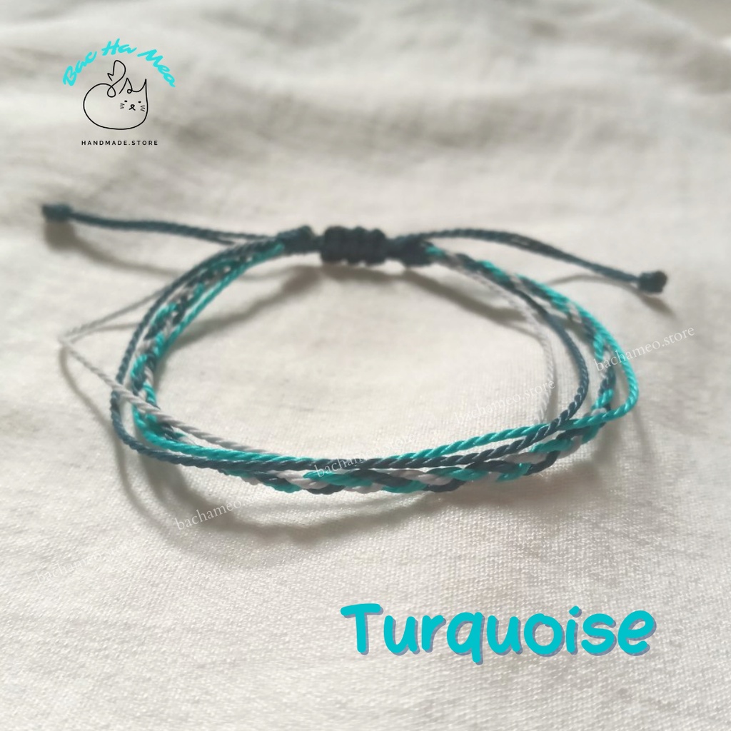 Vòng tay waterproof tone XANH NGỌC - Bachameo.Store