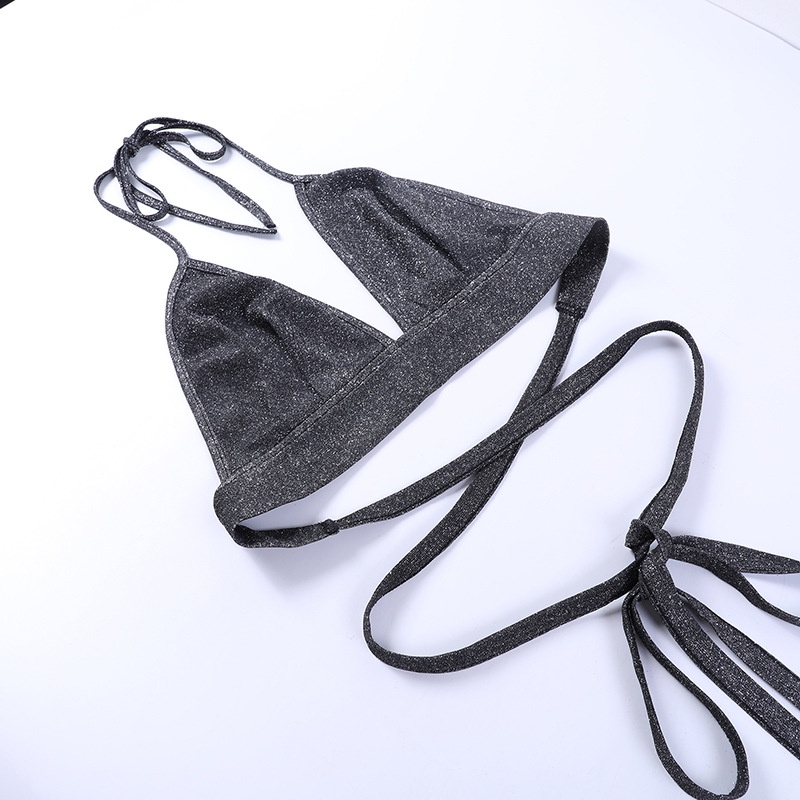 DUNEA Đầm Hai Dây Cổ Chữ V Khoét Sâu Hở Lưng Đính Kim Tuyến Thời Trang Cho Nữ