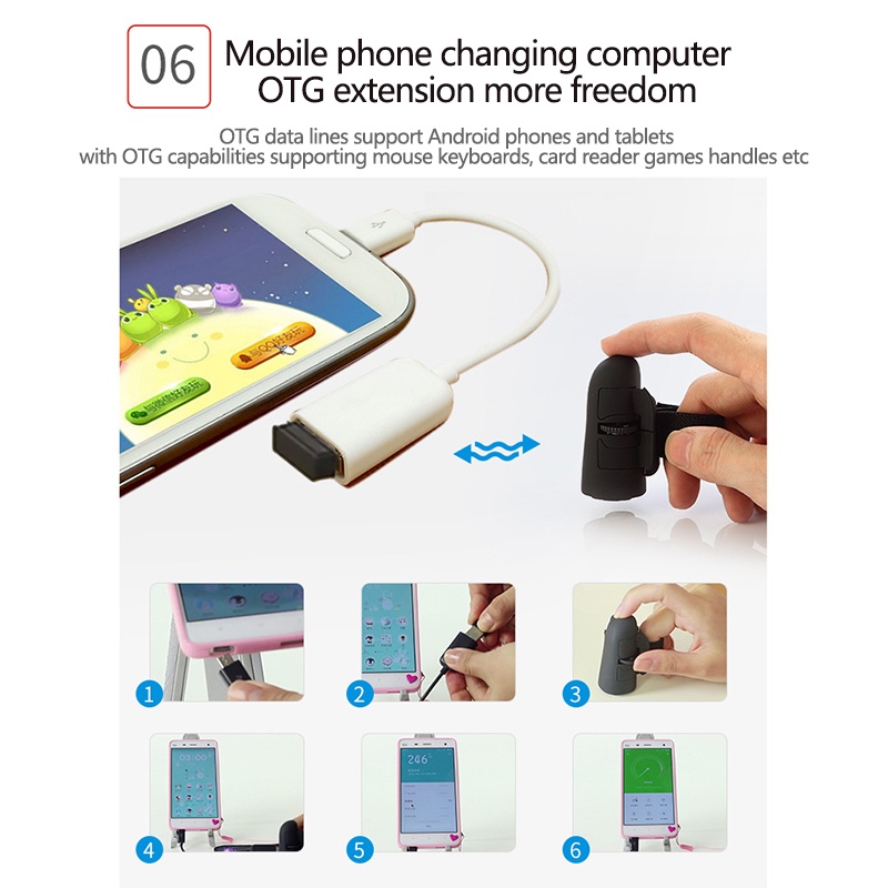 Chuột Không Dây Đeo Ngón Tay Dạng Nhẫn Đeo Ngón Tay Sáng Tạo Có Thể Sạc Lại Dành Cho Thanh Thiế