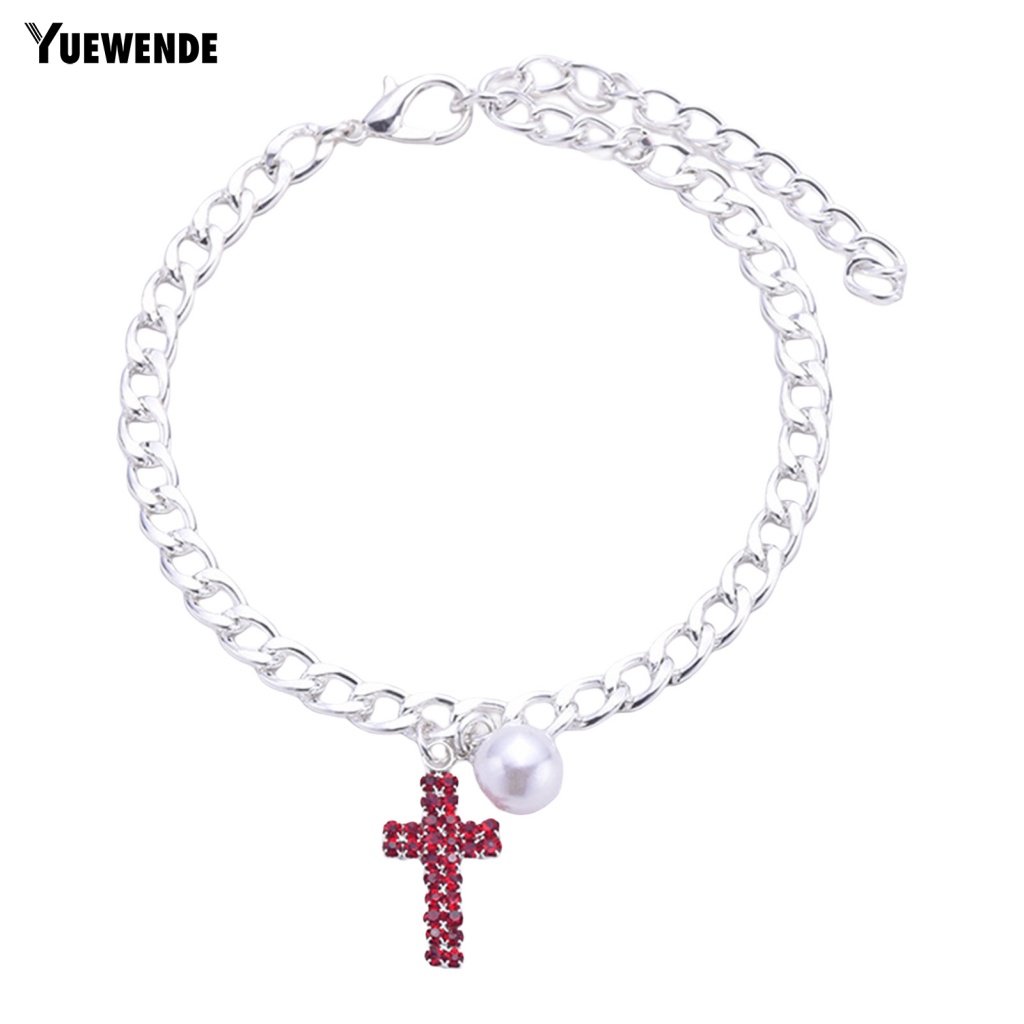 Vòng Cổ Mặt Chữ Thập Đính Đá Thanh Lịch Có Thể Điều Chỉnh Cho Thú Cưng