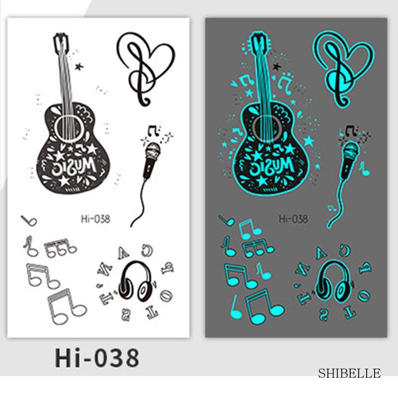 Nhãn dán hình xăm tạm thời Dạ Quang chống nước cho nam và nữ