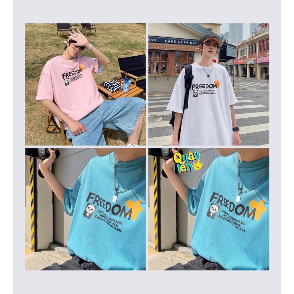 Áo phông áo thun Free unisex in 5D form thụng tay lỡ chất cotton xịn sò màu .Phong cách thể thao HQ
