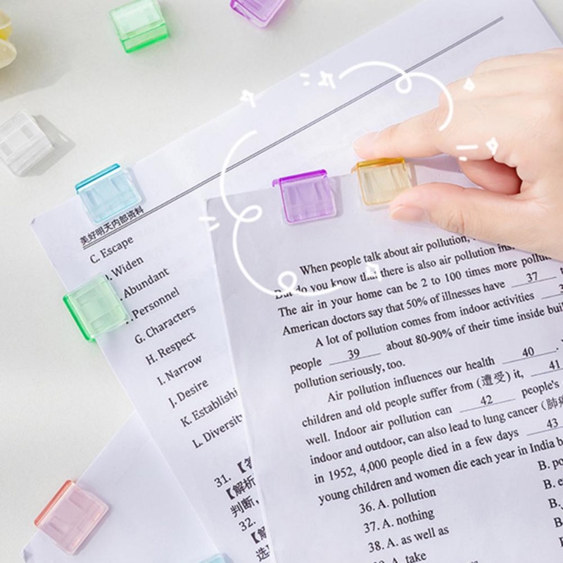 Set 5 Kẹp Góc Trong Suốt Đa Năng Màu Kẹo