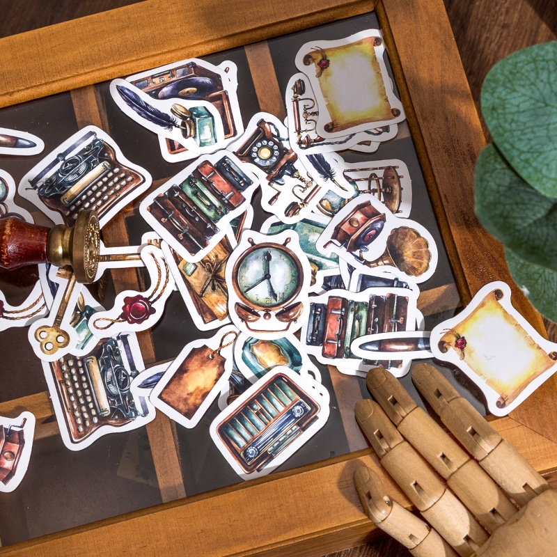 Hộp 46 Miếng Dán Ghi Chú Trang Trí Nhật Ký Phong Cách Vintage Penlab C7336