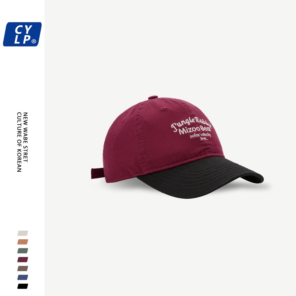 Mũ Lưỡi Trai Thêu Chữ Phối Màu Tương Phản Thời Trang Xuân Hè Cá Tính Cho Nam Và Nữ