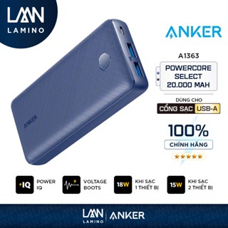 Pin sạc dự phòng ANKER PowerCore Select 20000mAh - A1363 - PIN KHÔNG CÓ CỔNG SẠC TYPE-C