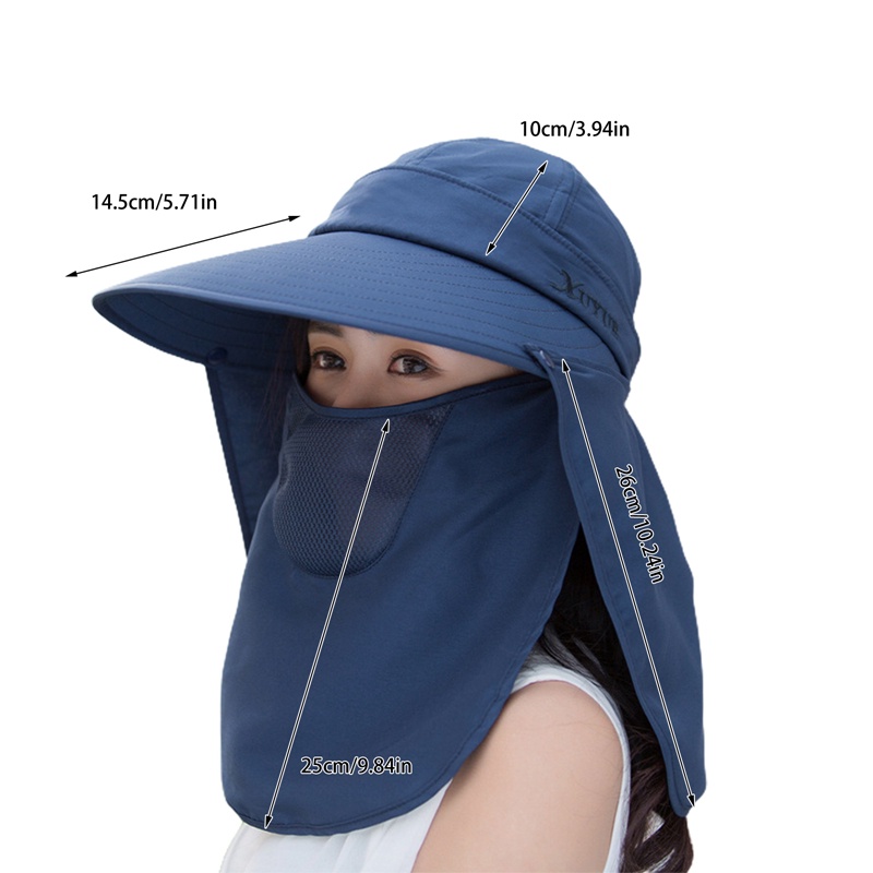 Mũ Chống Nắng Kèm Khẩu Trang Chống Tia Uv Cao Cấp Thời Trang Mùa Hè Theo Phong Cách Hàn Quốc Cho Nữ