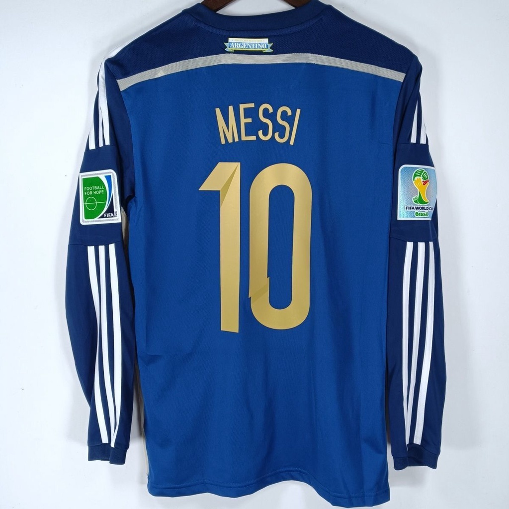 Áo Thun Đá Banh argentina world cup 2014 Tay Ngắn / Dài Cổ Điển