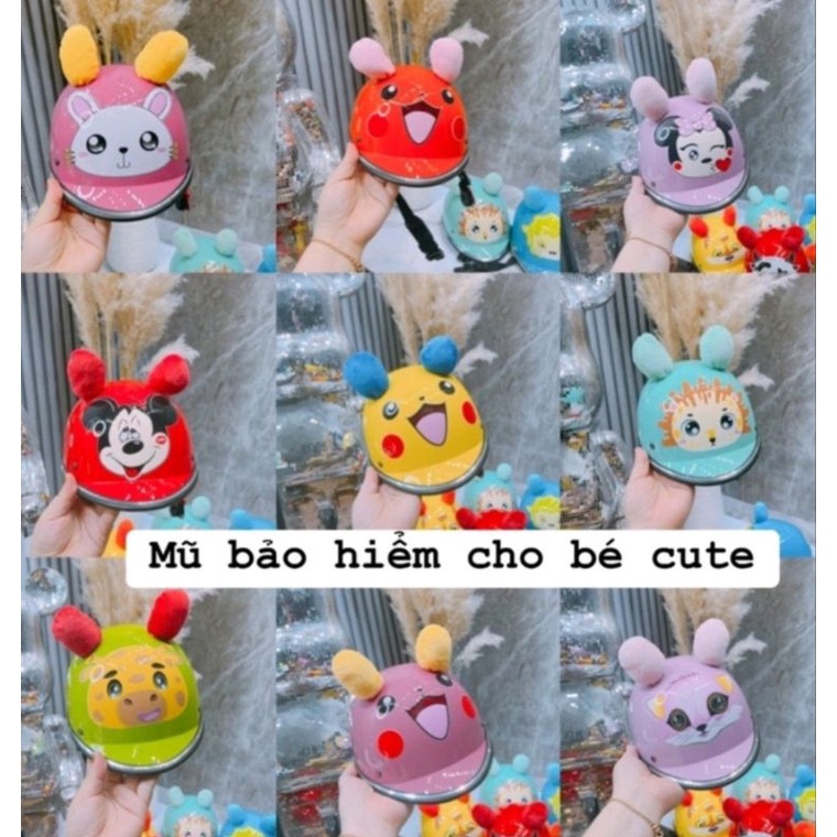 0Mũ bảo hiểm cho bé từ 2 tới 6 tuổi hình thú, Nón bảo hiểm cho bé yêu nhà bạn