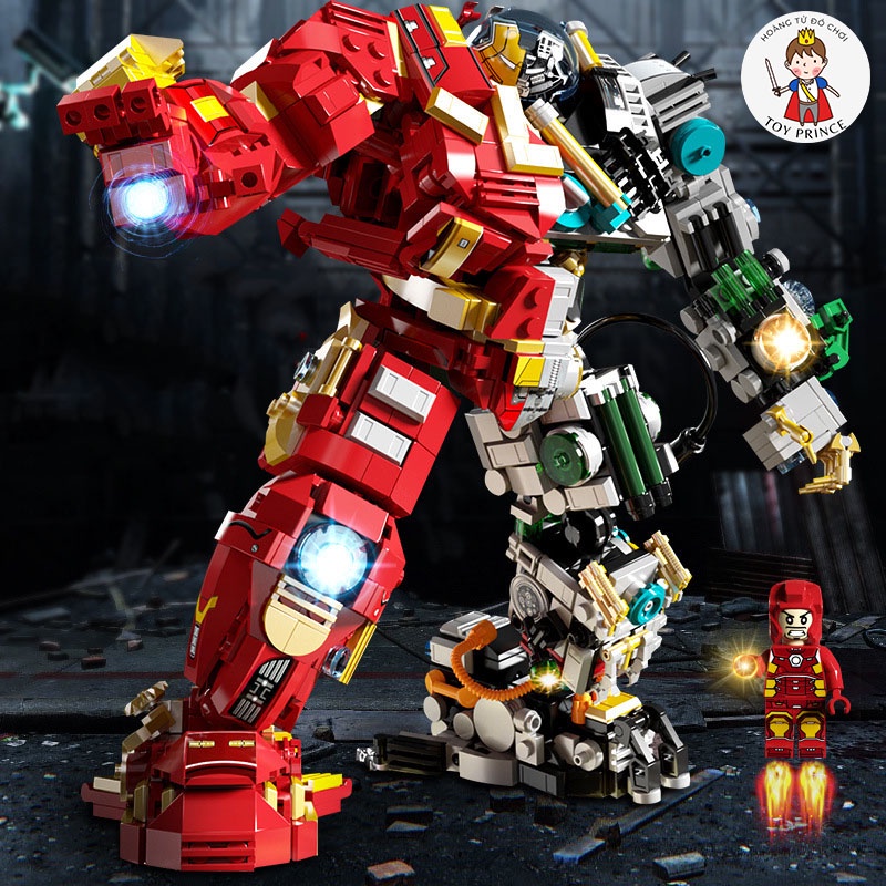 ĐỒ CHƠI LẮP RÁP PHÁT TRIỂN TRÍ TUỆ MÔ HÌNH IRON MAN ROBOT ANTI HULK BUSTER TRONG MARVEL AVENGERS LW2081 VỚI 1203PCS