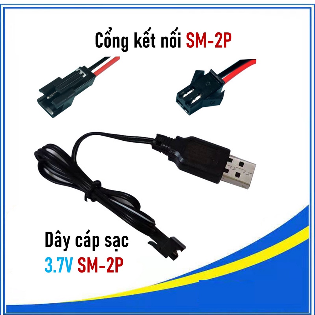 Pin Sạc Lithium 3.7V SM-2P 14500 500mAh 800mAh 1000mAh