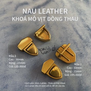 Khoá mỏ vịt/ khoá cặp đồng thau 2 size