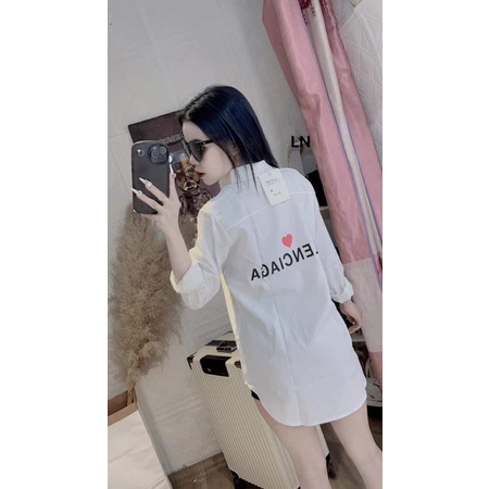 Áo sơ mi Bale tim đỏ in 2 mặt TH6