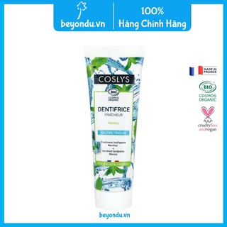 Kem đánh răng the mát hữu cơ Coslys 100g