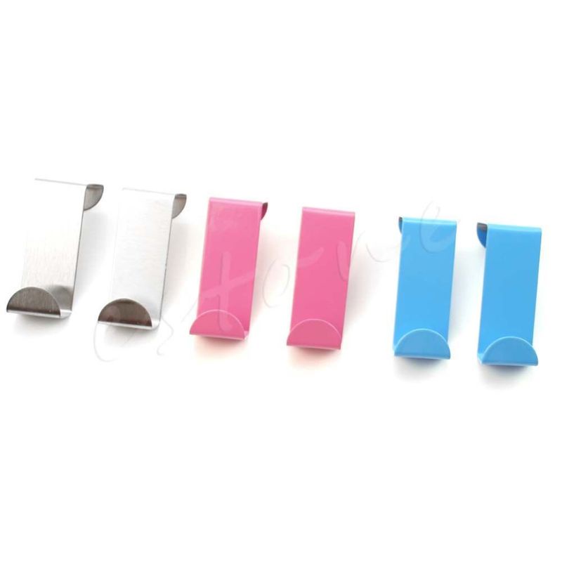 Set 2 Móc Treo Cửa Tự Dính Bằng Thép Không Gỉ Chất Lượng Cao