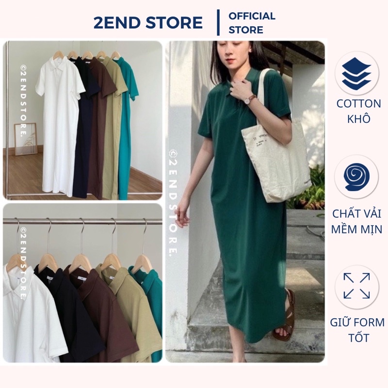 2END Váy cotton dài basic