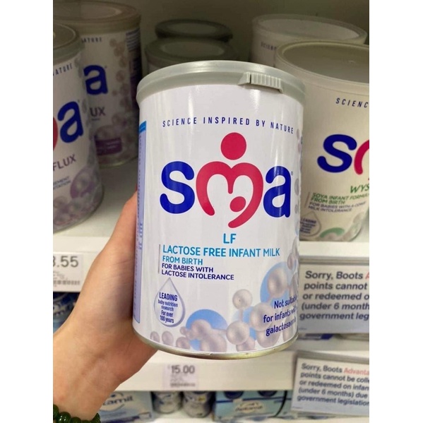 Sữa SMA Lactose free bất dung nạp nội địa Anh Quốc 400g date 2024!