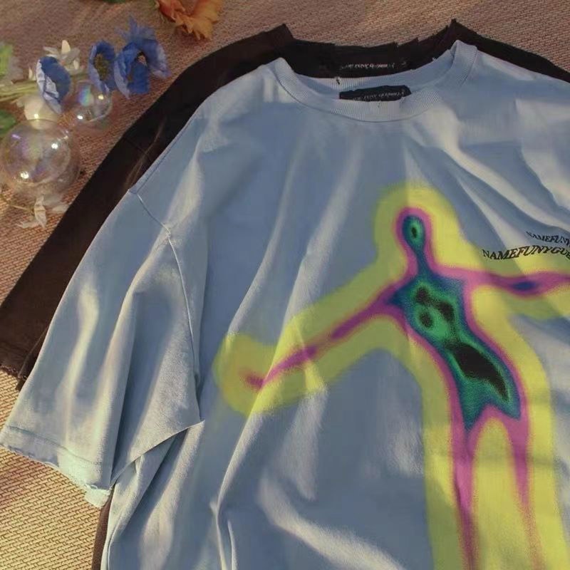 Áo Thun 100% cotton Ngắn Tay Dáng Rộng Thời Trang Mùa Hè Dành Cho Nam Và Nữ