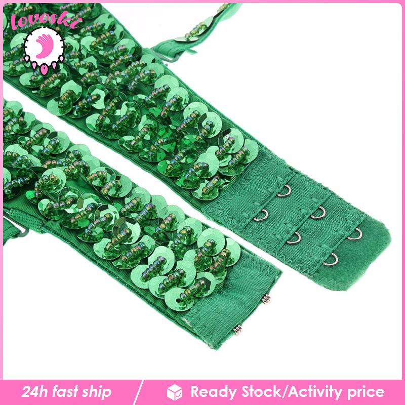 [Lovoski] Áo Ngực Đính Hạt Cườm Tua Rua Dùng Múa Bụng