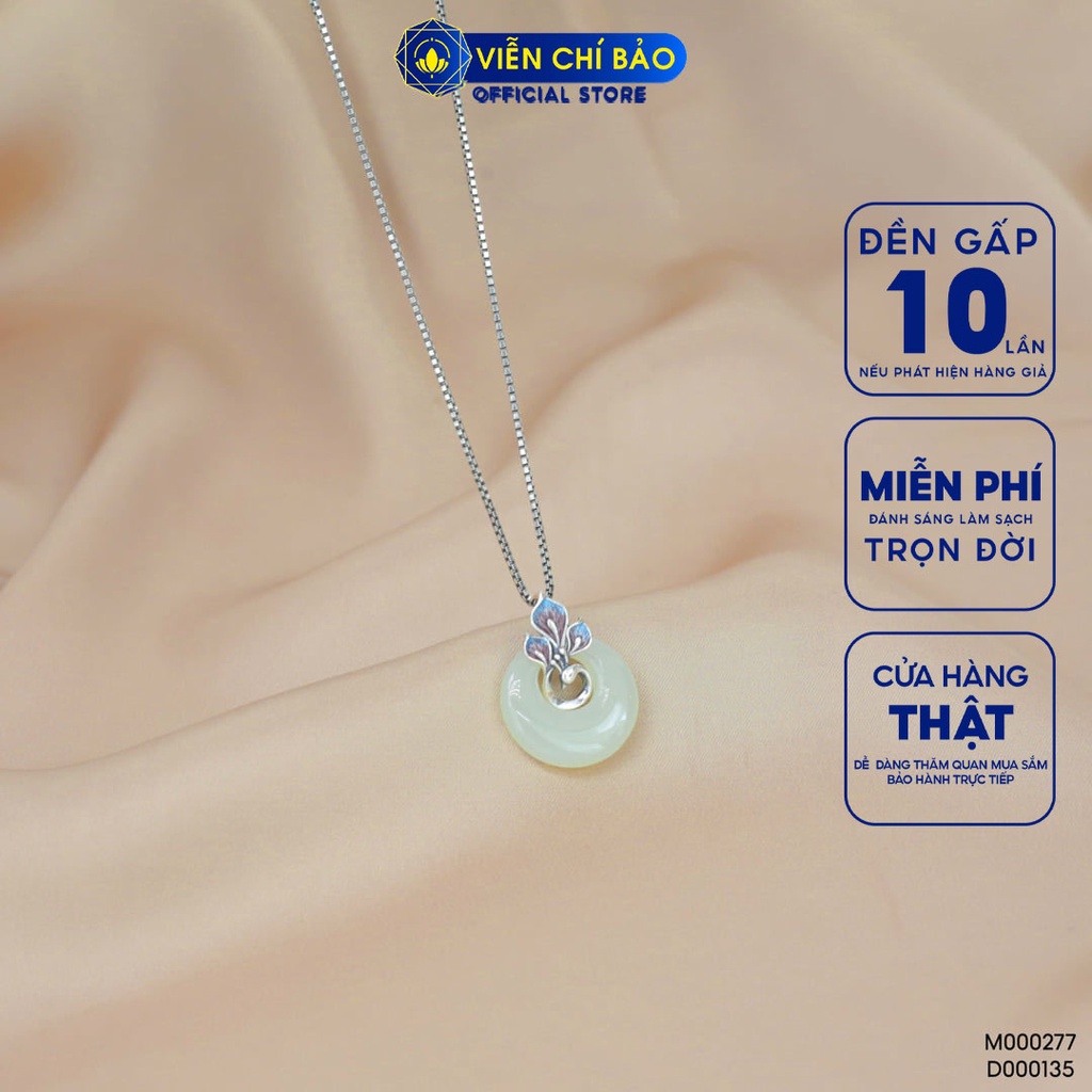 Dây chuyền Khổng Tước tráng Pháp Lam chất liệu bạc Thái 925 thời trang phụ kiện trang sức Viễn Chí Bảo M000277 D000135