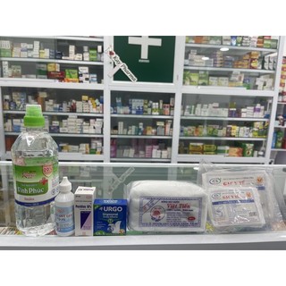 Nước Muối VP Gạc Bông Gòn OxyGia Povidin combo