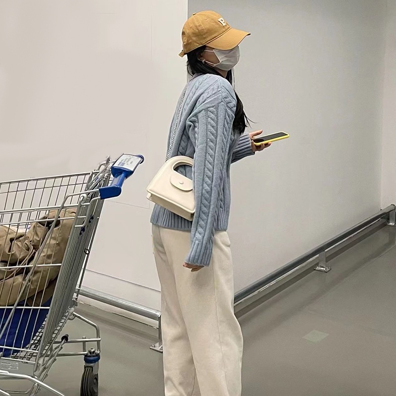 Túi Đeo Vai Hình Tròn Nhỏ Màu Kẹo Ngọt Thời Trang Cho Nữ