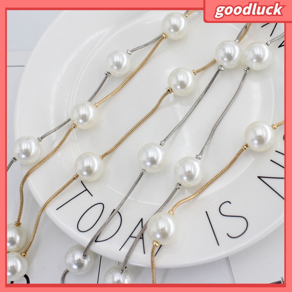 |Đồ Chơi GODK GODK Độc Đáo| Thắt Lưng Dây Xích Dài Mỏng Đính Ngọc Trai Acrylic Thanh Lịch Có Thể Điều Chỉnh Cho Nữ