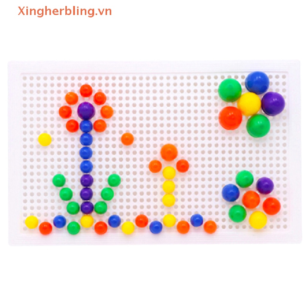 1 Bộ Bảng Đồ Chơi Xếp Hình Nấm Bằng Nhựa Cho Bé