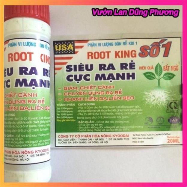 Siêu Kích thích ra rễ Root King lọ 20ml hàng đẹp, chuyên giâm chiêt cành, phân phối chuyên nghiệp VuonLanDungPhuong