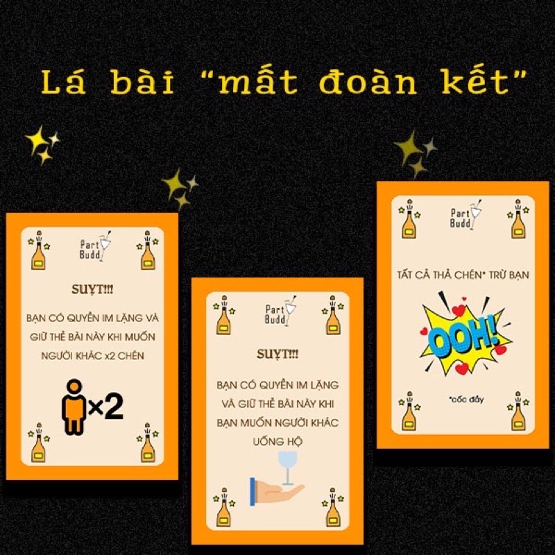 Bộ bài nhậu CHUẾNH CHOÁNG 70 LỆNH
