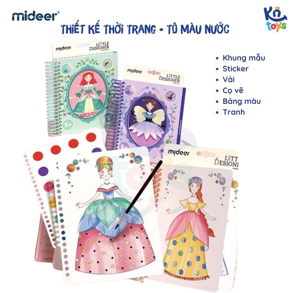 Đồ chơi Thiết Kế Thời Trang và Tô Màu Nước - Mideer Little Designer