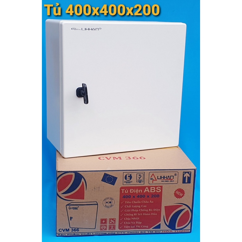 Tủ nhựa ABS 400x400x200 pát nhựa