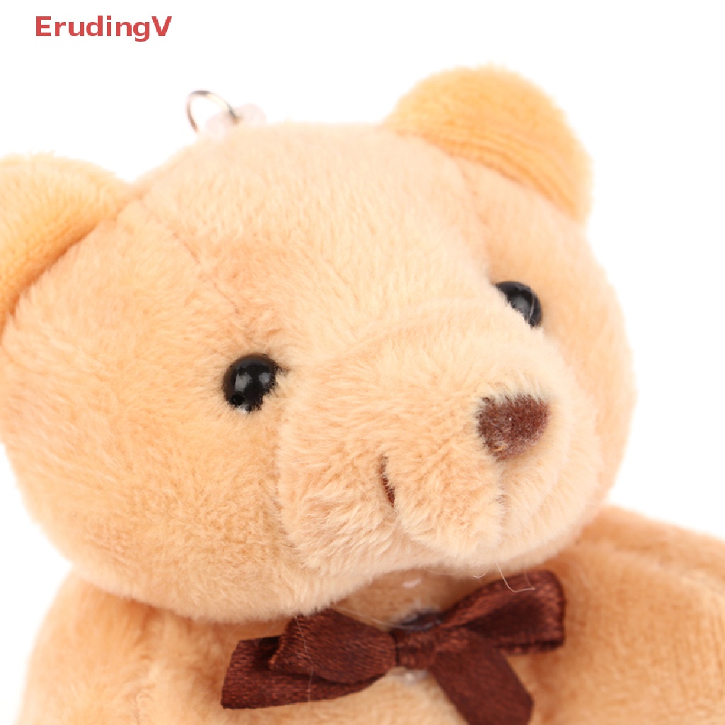 Gấu Teddy Nhồi Bông 10CM Mềm Mại Treo Móc Khóa / Túi Xách Trang Trí Xe Hơi