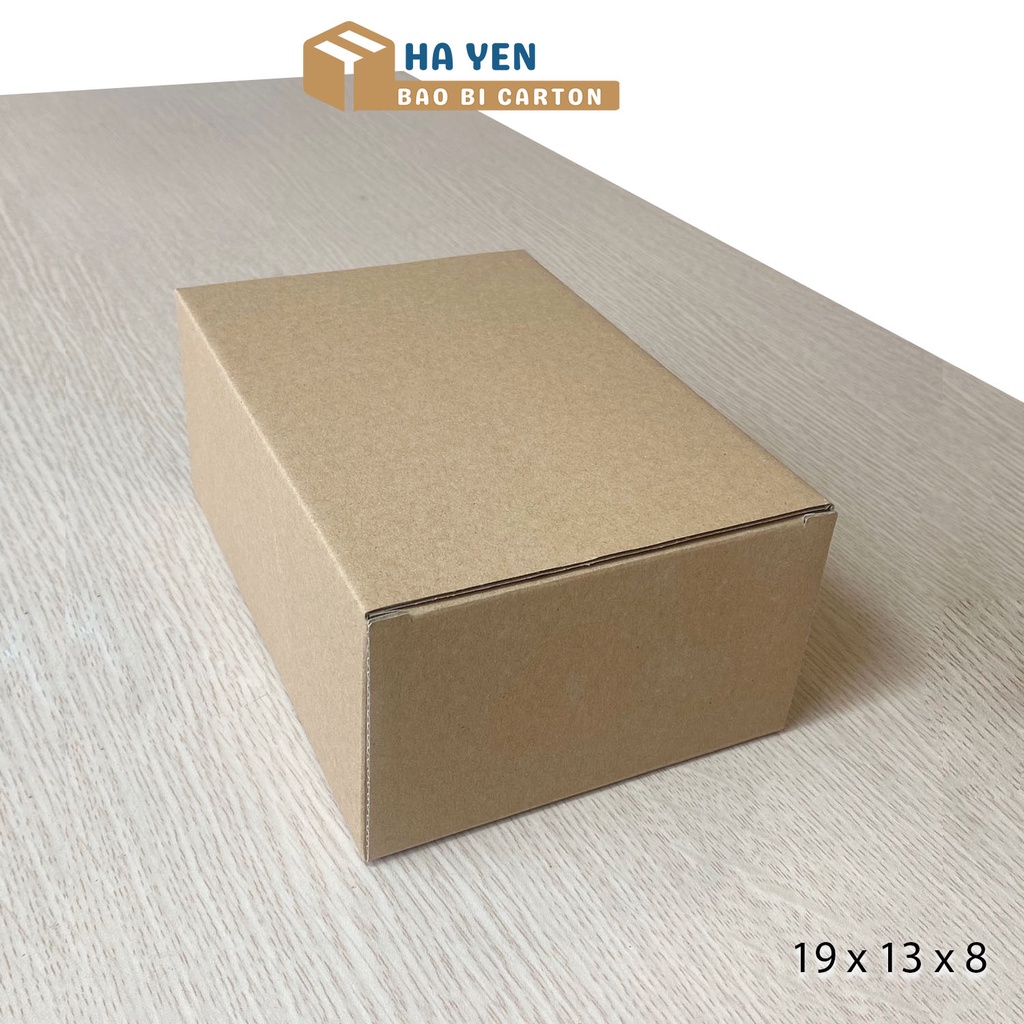 19 x 13 x 8 cm - Hộp carton nắp gập 19x13x8cm đóng hàng