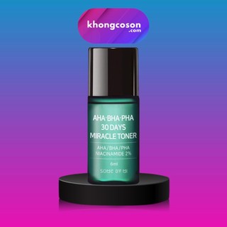 MINI nước hoa hồng toner giảm mụn Some By Mi AHA BHA PHA 30 Days Miracle Mini 6ml - Khongcoson