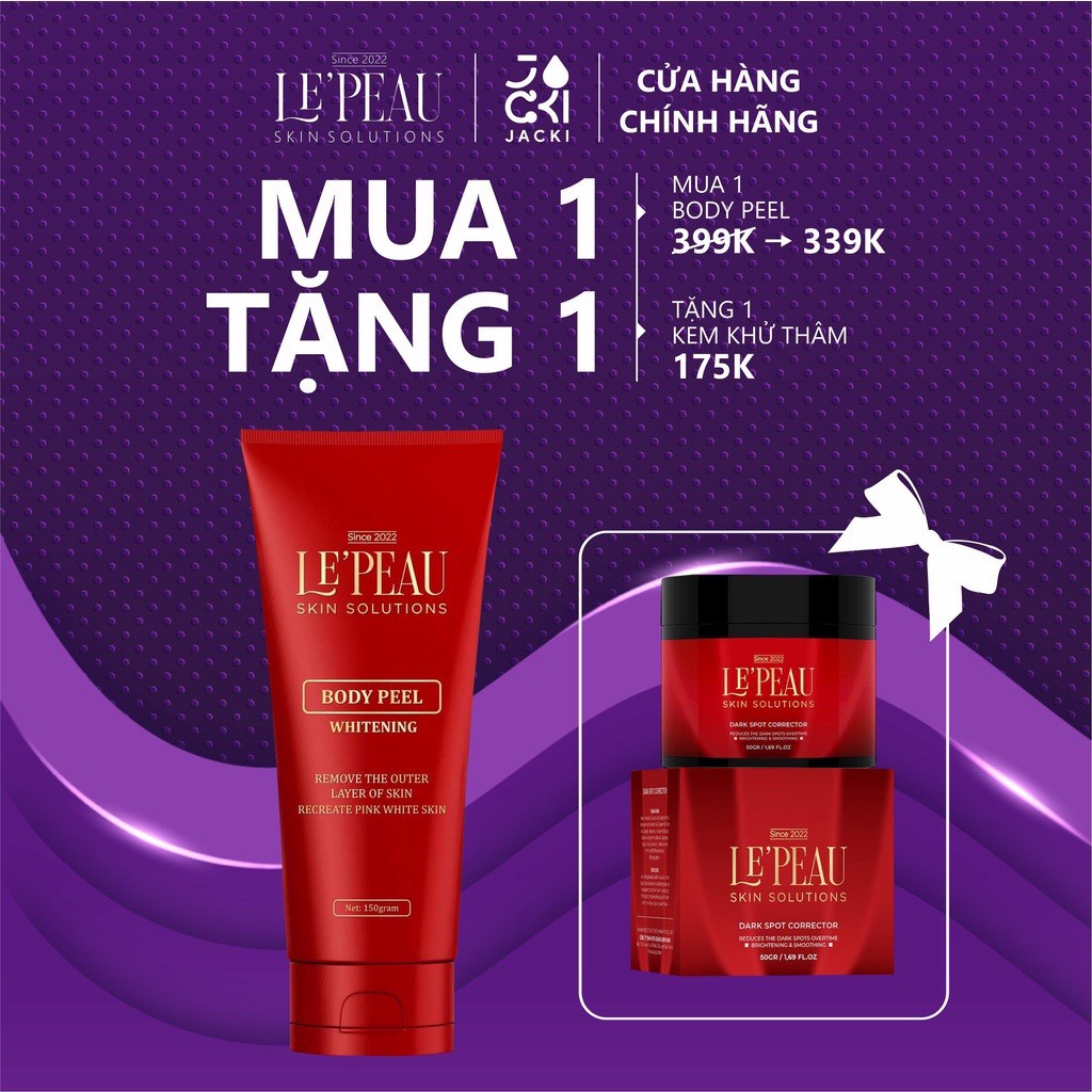 Peel nách retinol, peel body trắng da mờ thâm, dưỡng trắng, kem dưỡng ẩm LEPEAU