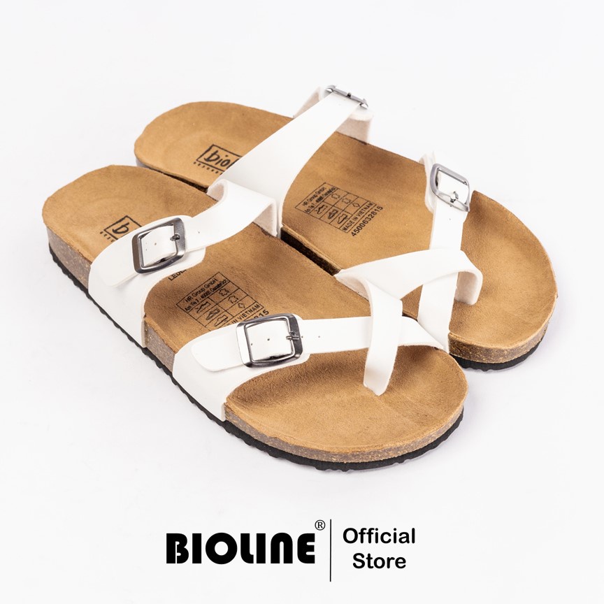 Mã PU06 - Dép công sở Birken Đế Trấu BIOLINE Official Thiết Kế Unisex Quai Chéo Chân Xỏ Ngón Da PU Cao Cấp