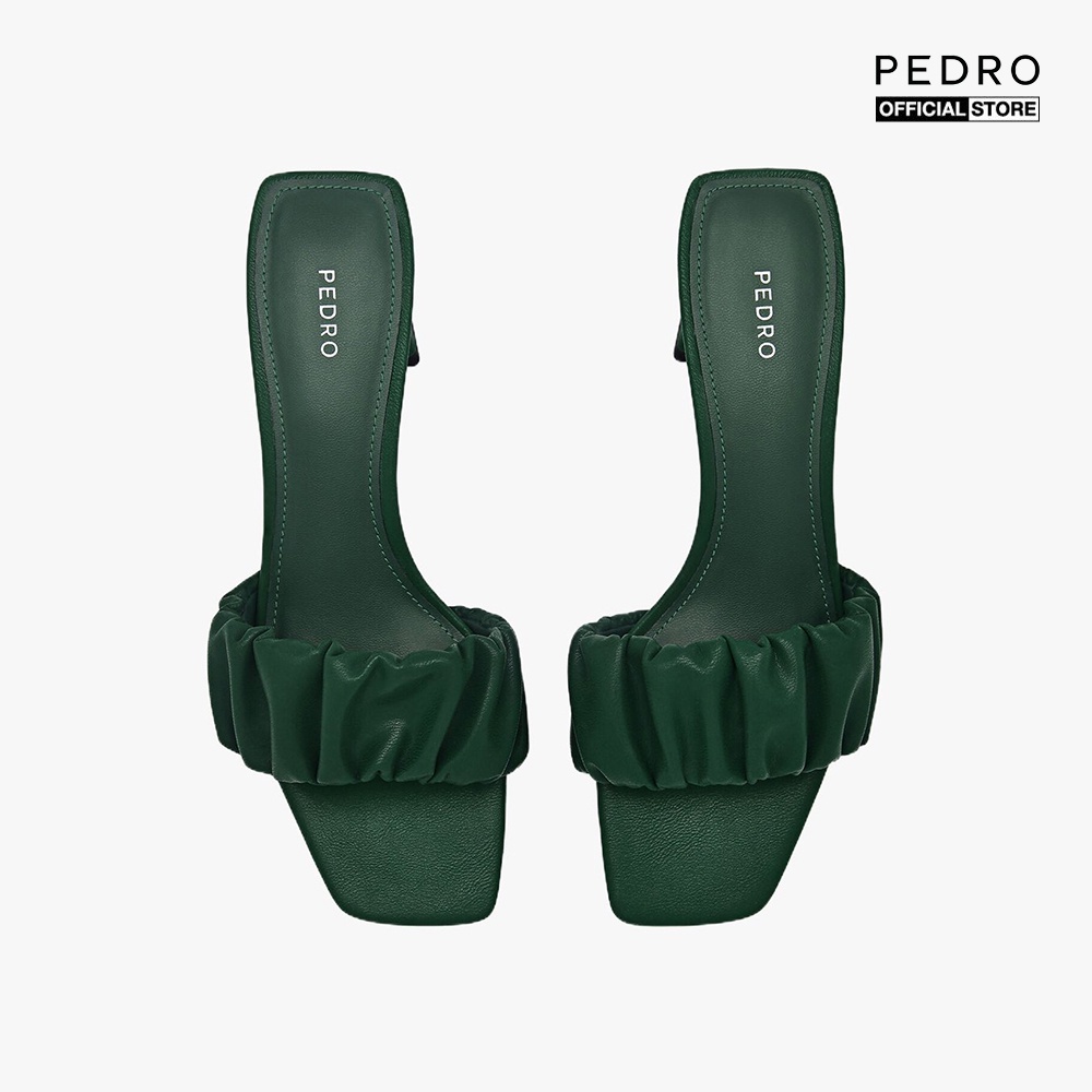 PEDRO - Giày mules cao gót nữ quai ngang hở mũi Ruched PW1-26480061-1-A8
