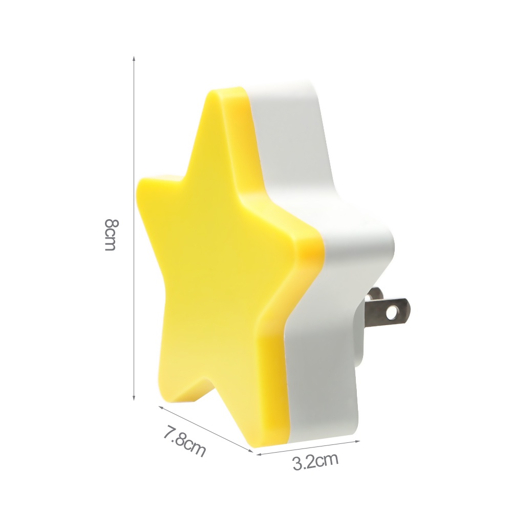 Đèn Ngủ Bóng LED Cảm Biến Hình Ngôi Sao Mini Phích Cắm EU / US