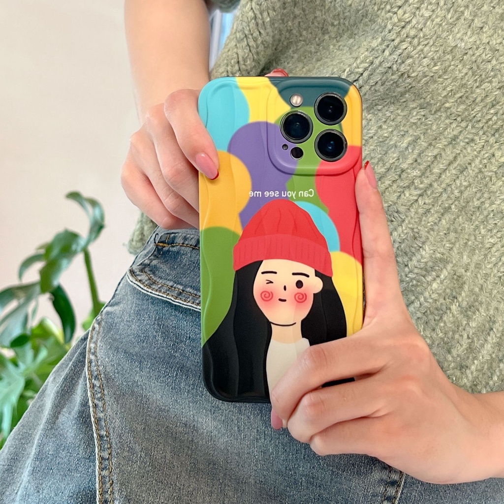 Ốp Điện Thoại Họa Tiết Hoạt Hình Nhiều Màu Chống Sốc Cho iPhone11 12 13pro / max 14pro
