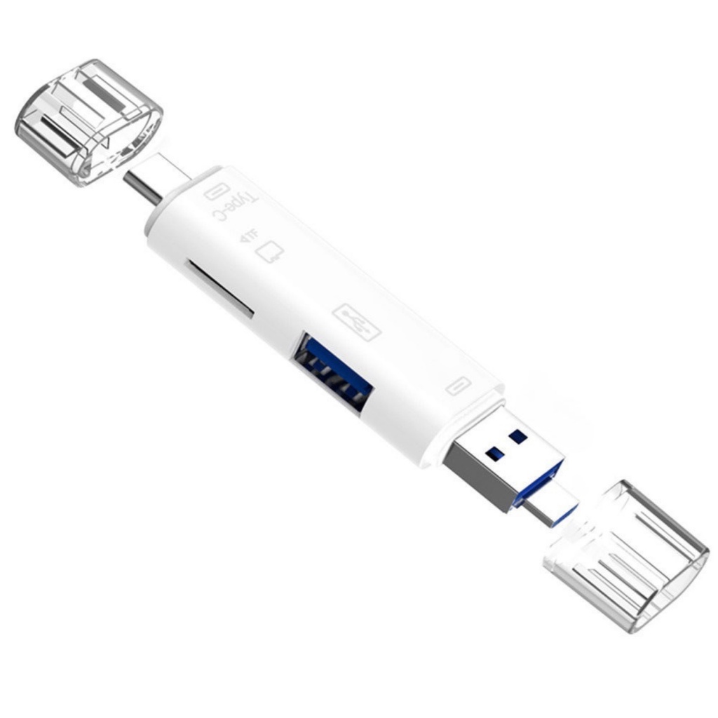 Đầu Đọc Thẻ Nhớ USB 3.0 Type-C TF 5 Trong 1 Tiện Dụng