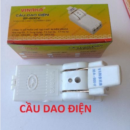 Cầu dao điện Vinaka 30A 600V đế sứ trắng