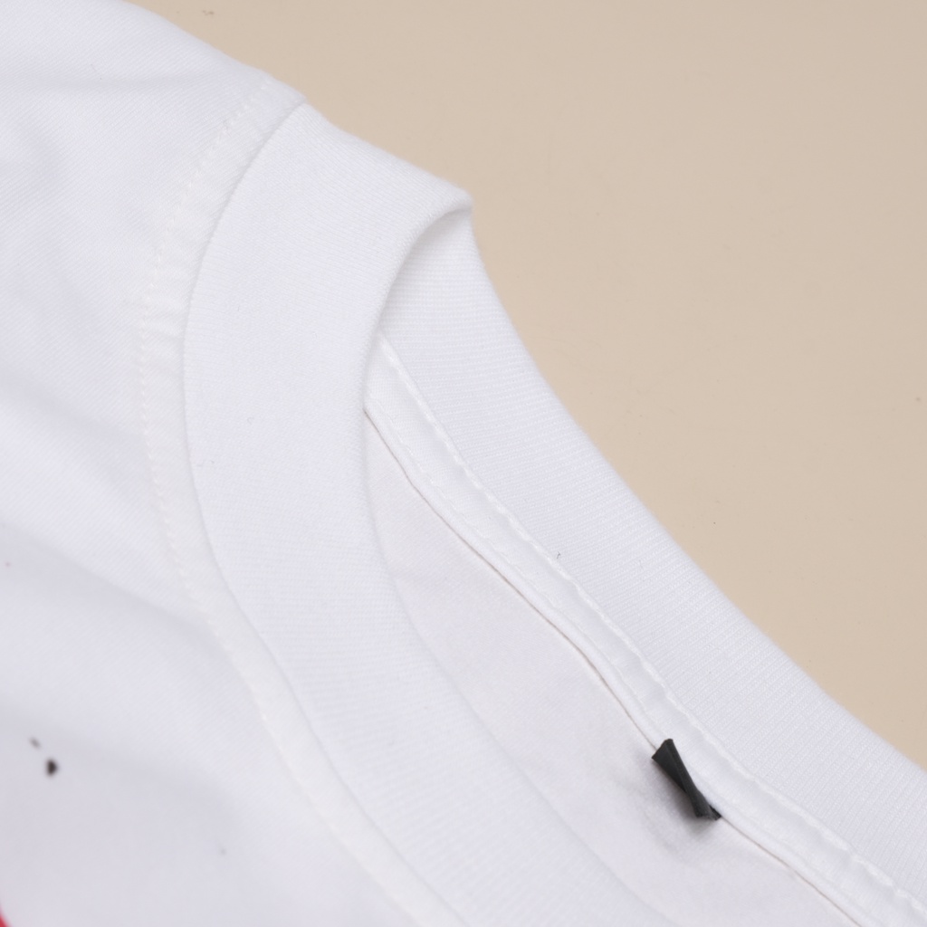 Áo thun in "moody" unknown ss2023 tay ngắn trắng cotton