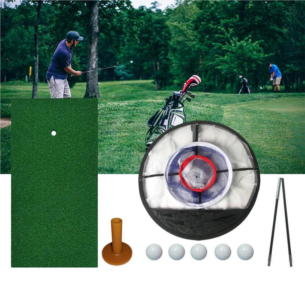 Bộ Lưới Tập Đánh Golf Trong Nhà Kèm 5 Quả Bóng Golf Có Thể Gấp Gọn Tiện Lợi