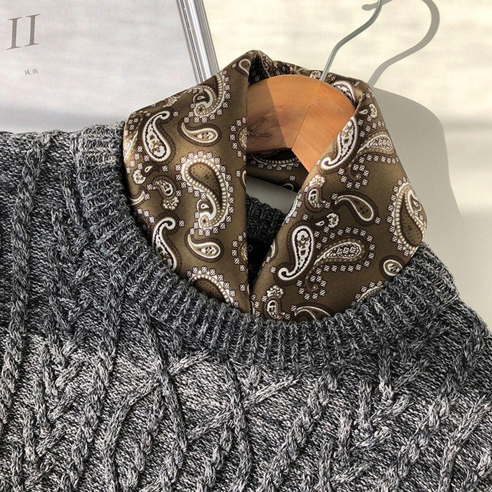 Khăn Quàng Cổ Lụa Hình Vuông Nhỏ Đơn Giản Phụ Kiện Trang Trí Cho Nữ Phong Cách Hàn Quốc