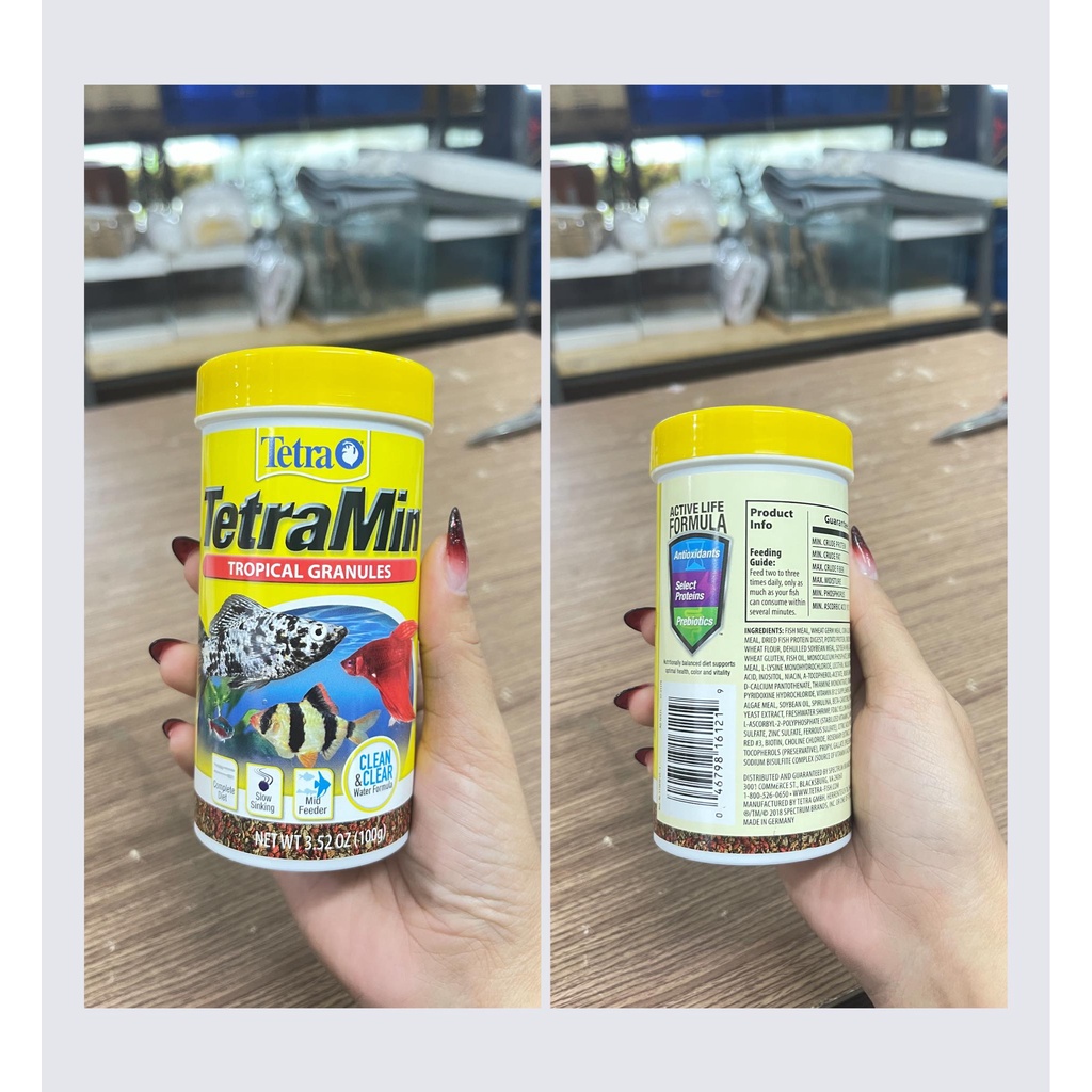 Thức ăn Tetra Min hạt 100g cho cá cảnh, thủy sinh