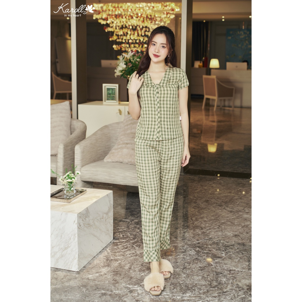 Bộ thô Karoll quần dài tay cộc NH23.025