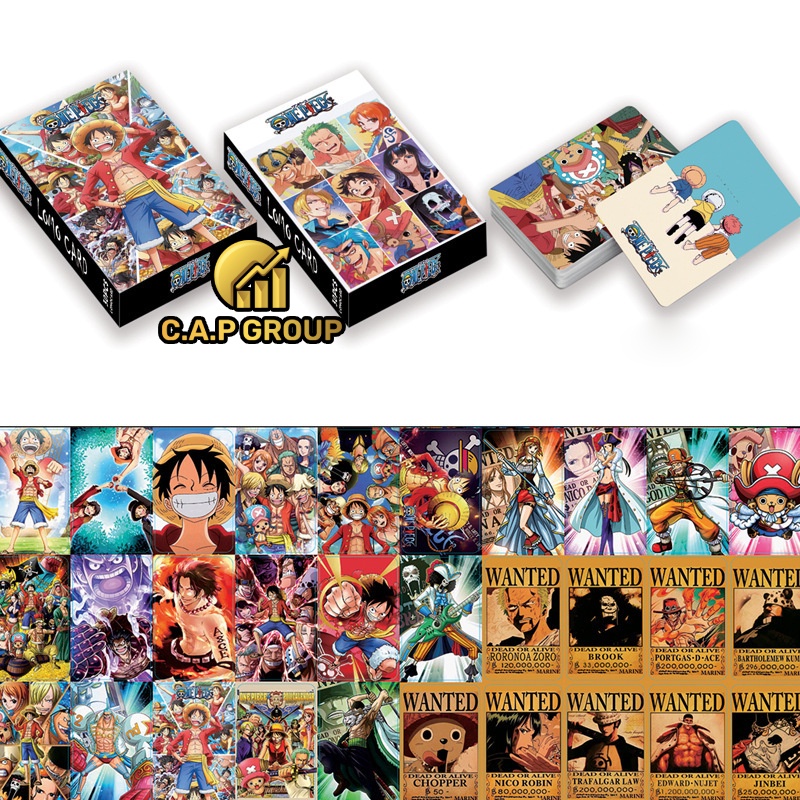 Thẻ One Piece card ảnh bài Vua Hải Tặc bo góc hộp 30 tấm hình